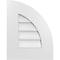 Ekena Millwork Quarter Round Top Right Surface Mount PVC Gable Vent w/ 3-1/2"W x 1"P Standard Frame, 14"W x 18"H GVPQR14X1801SN - alternate 1
